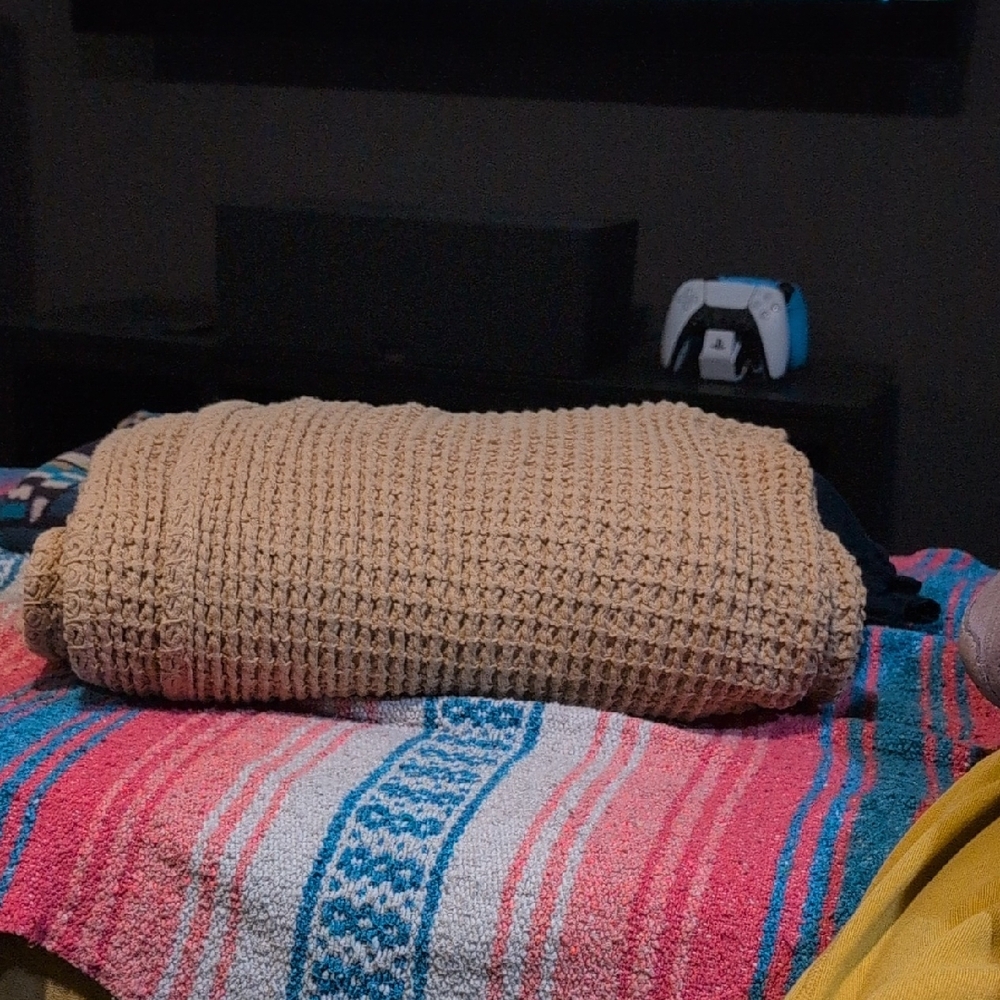 West Elm Waffle Shower Curtain